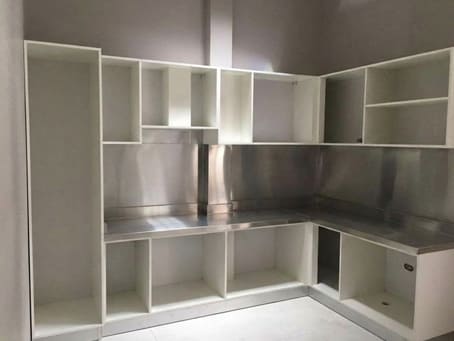 Фартук для кухни из нержавейки