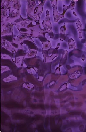 Мебельный фасад из нержавеющей стали "Водная рябь" фиолетовый