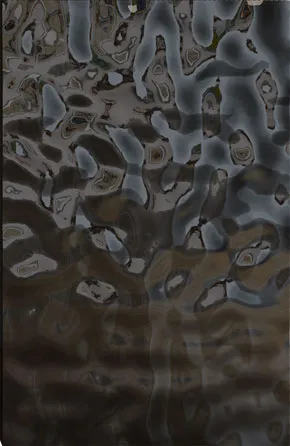 Мебельный фасад из нержавеющей стали "Водная рябь" черный