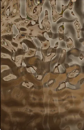 Мебельный фасад из нержавеющей стали "Водная рябь" шампань