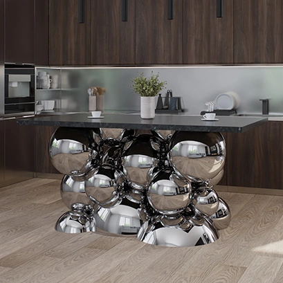 Кухонный остров из нержавеющей стали "Borneo"