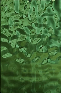 Мебельный фасад из нержавеющей стали "Водная рябь" зеленый на заказ Мебельный фасад из нержавеющей стали "Водная рябь" зеленый