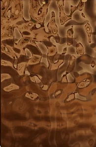 Мебельный фасад из нержавеющей стали "Водная рябь" розовое золото на заказ Мебельный фасад из нержавеющей стали "Водная рябь" розовое золото